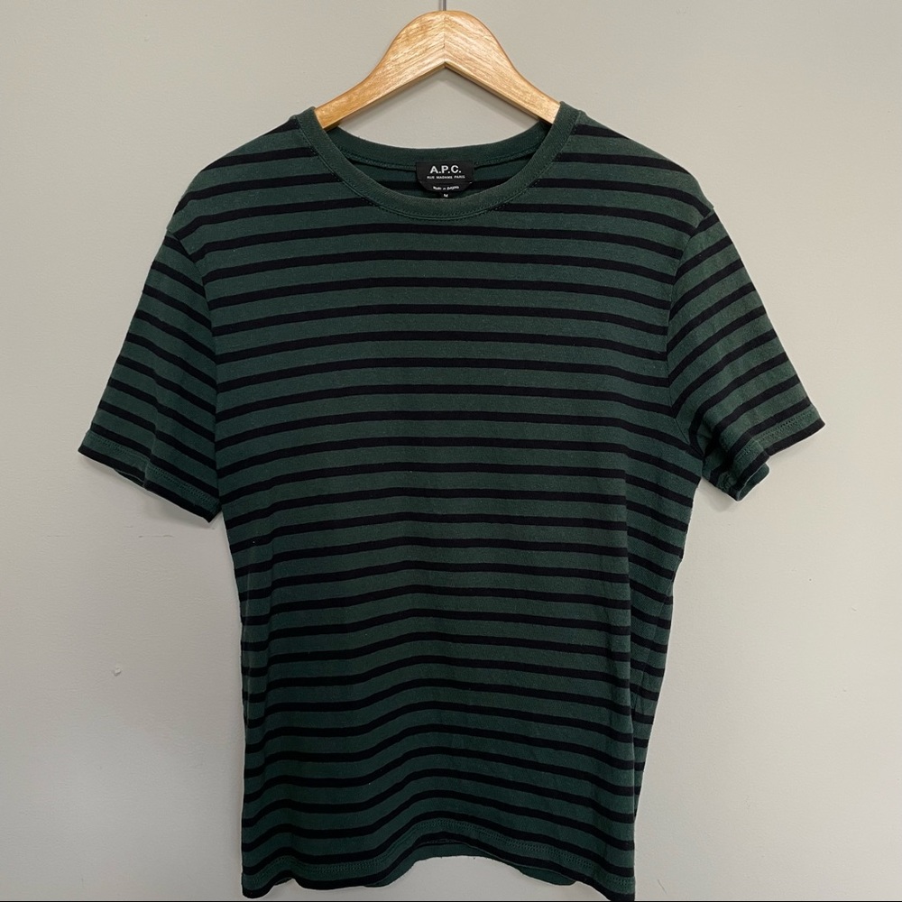 A. P. C. Short sleeve knit shirt. Medium